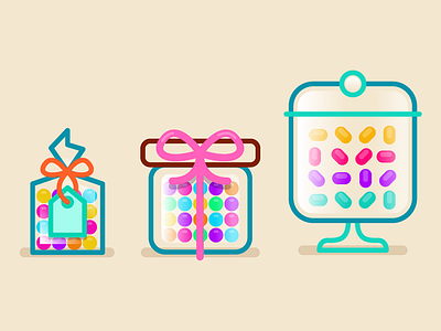 candies candy colors icon illustration