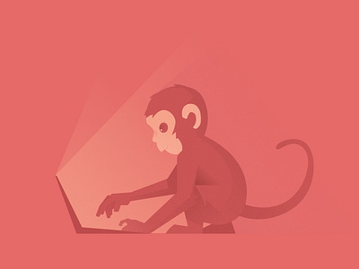 monkey character illustration monkey smart vector