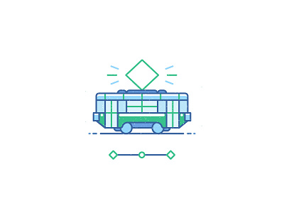 Tram! city flat icon outline toptal town tram waldek