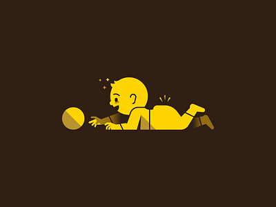 Crawling ai baby illustration illustrator toddler vector waldek yellow
