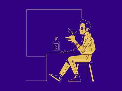 Drinking character illustration illustrator vector