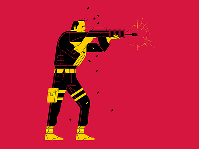 Frank Castle comic gun hero marvel outline pattern punisher rifle superhero