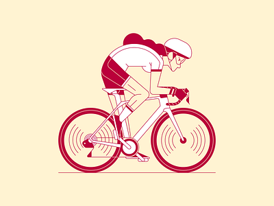 Cycling Girl bike cycling girl illustration illustrator vector