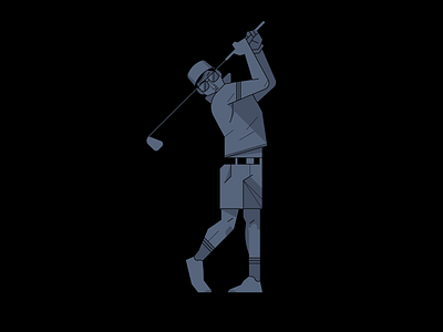 Golfing club game geometric golf illustration realistic sport vector