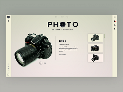 Camera UI Design branding design icon shop ui uidesign ux uxui web adobe website