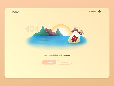 Page Not Found Design 404 404 error 404error castaway dailyui uxui