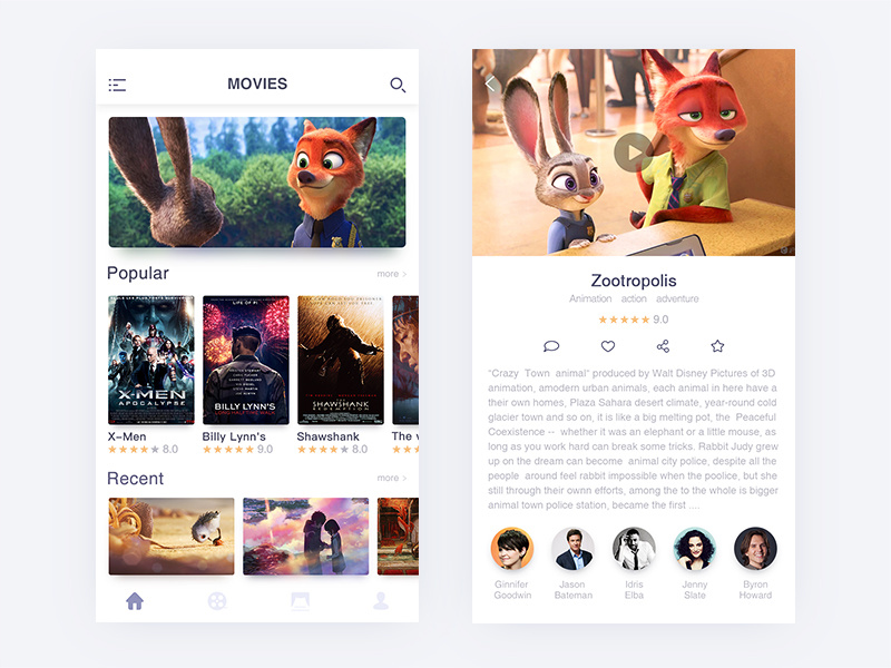 Movie Application by Guaner on Dribbble