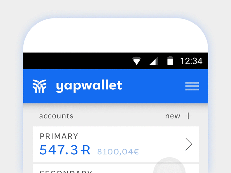 Yapwallet - refresh crypto crypto currency currency digital loader loading refresh ui ux