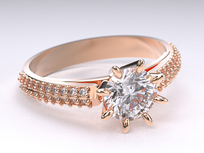 Ring 3d design jewelry keyshot luxtury modeling product rendering rhinoceros ring