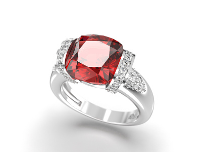 Ruby Ring 3d 3dmodel 3dmodelling brand design gemstone jewel jewelry keyshot luxtury modeling product rendering rhinoceros ruby