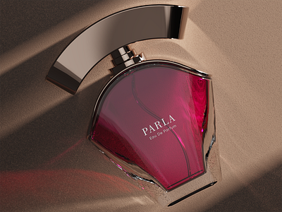 Parla, Perfume Design 3d 3dmodeling 3drendering branding design graphic design keyshot logo modeling packagingdesign perfume product rendering rhinoceros