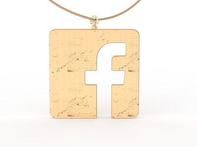 Facebook necklace 3d 3dmodeling art brand design designer digital fashion fine gem jewel jewelery jewelry keyshot logo minimal modeling product rendering rhinoceros