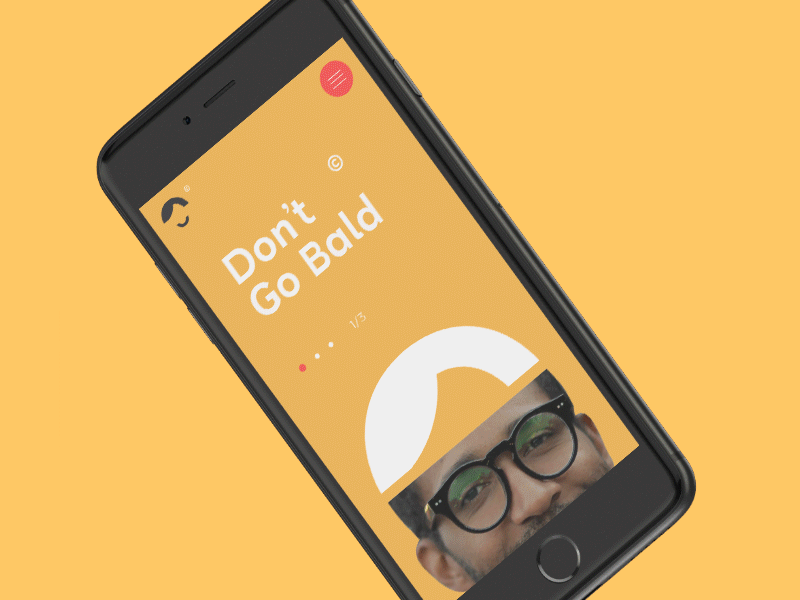 Don't Go Bald Concept - Mobile View animation branding graphic design ui user experience ux web design