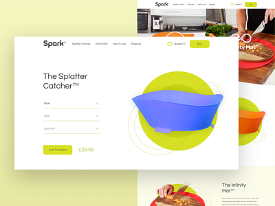 Spark eCommerce Website branding illustration ui user experience user interface ux web design