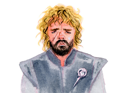 The Hand game of thrones gouache illustration painting tyrion tyrion lannister watercolor