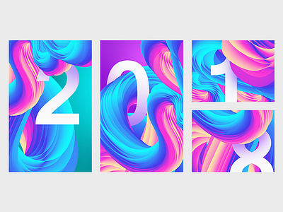 2018 2018 color number poster