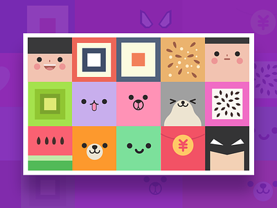 Game cute emoji fruit illustrations sushi