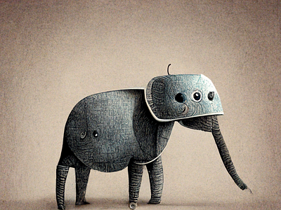 Elephant mech study 003 elephant illustration robot