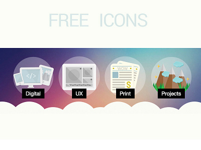 Free Icons download flat free icons