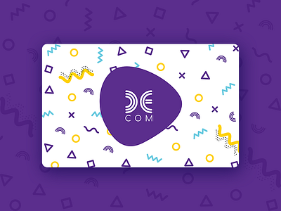 Our new Employee Cards! business card decom decombh employee memphis office pattern purple sarajevo