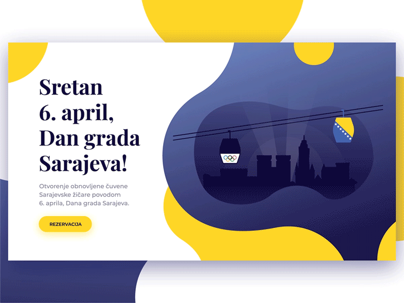 6th April, Day of the City of Sarajevo 6th april blue bosnia city decom herzegovina olympic sarajevo yellow