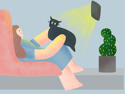 cat illustration ui