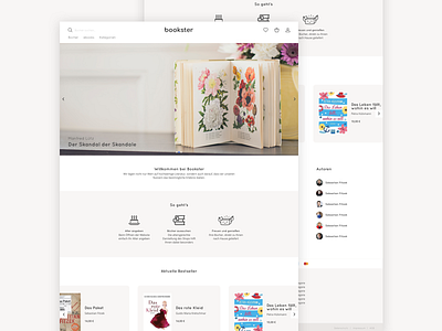 Book Store book book store landing page screendesign shop ui user interface ux
