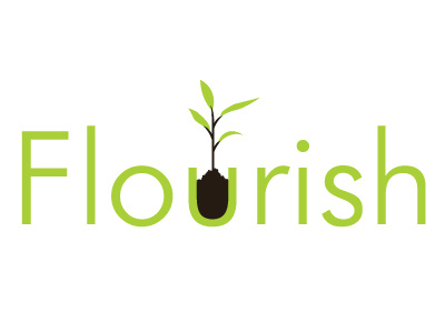 Flourish Gardening design flourish gardening green grow logo plant teaching typography