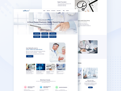 My Health. Online health record System. creative design ihealthscreen minimal. myhealth new onoline doctor saad khan saadkhanuiux screen ui ux website