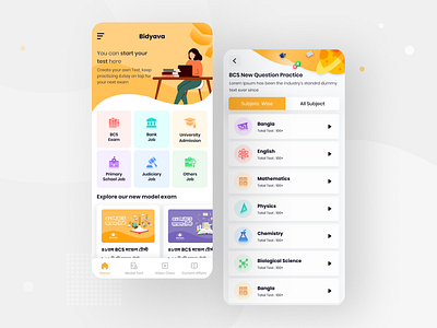 Elearning App UI design 2021 design trend bcs exam app best app ui design elearning flat ui design kit mobile apps online study saad khan saadkhanuiux study swift ui design ui ux