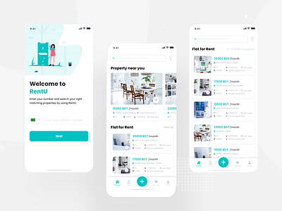 Home Rent App UI Design