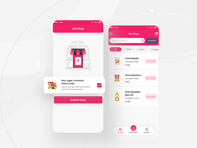 Emudi grocery partner App UI