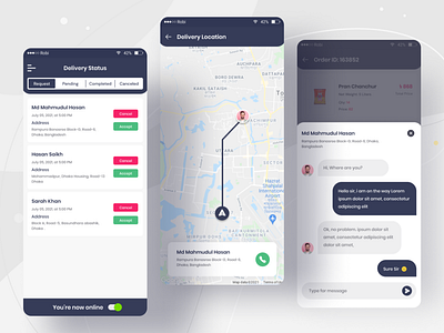 Delivery man App UI by Shad Khan UI/UX on Dribbble
