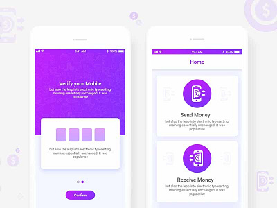Send Money Apps UI apps latest mobile screen send money simple.white ui ux