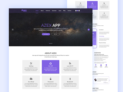 AZEXAPP Landing page template app azex business agency creative khan landing landing page multi purpose new saad saad khan saadkhanuiux tempalte ui uiuxdesigner ux