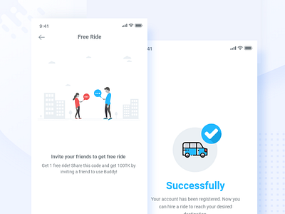 Buddy Free Ride android app apps bddesigner creative ios khan kit latest minimal. mobile apps new saad saad khan screen ui uikit uiuxdesigner ux