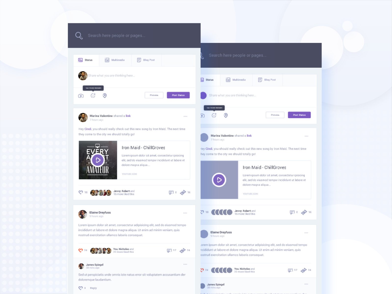 Social UI by Shad Khan UI/UX on Dribbble