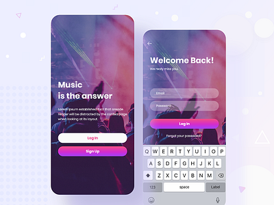 Music App UI. android creative khan kit mobile apps music app musician new saad khan ui ux