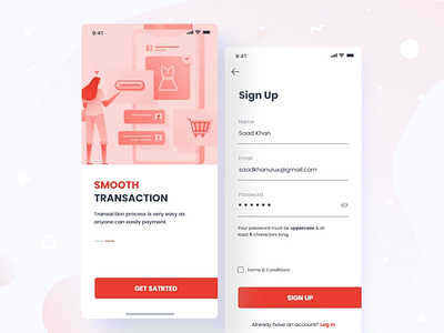 E-commerce App UI Design.