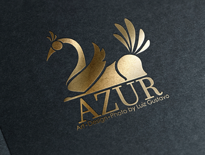 Azur - Logo Design branding design gold greek logo logo design luxury luxury logo photo swan