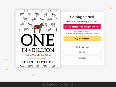 Book: One in a billion @design ui ux verificationcod web