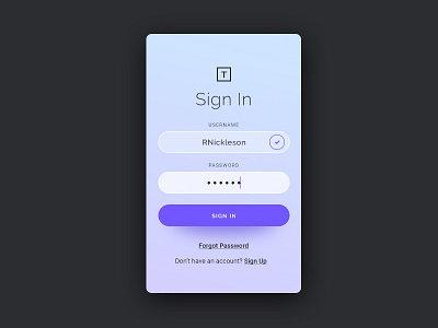 Sign In Design mobile signin