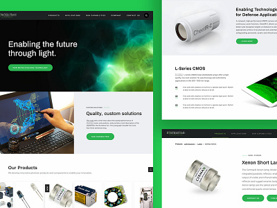 Website Redesign bold design green products responsive website