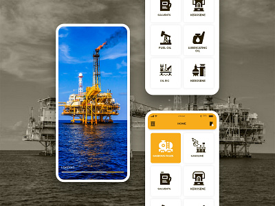 Oil and Gas App branding graphic design oil and gas app oil and gas industry oil and gas service app oil field services ui