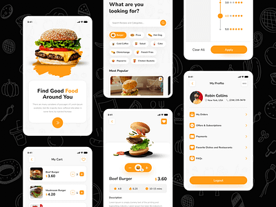 Food Delivery App branding food delivery food delivery app graphic design ui