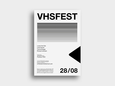 VHSFEST Poster affiche concept design geometric graphic minimal poster simple
