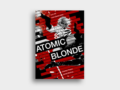 Atomic Blonde Poster abstract affiche concept geometric graphic design minimal poster poster design simple