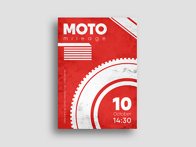Moto Mileage abstract affiche geometric graphic design minimal poster poster design simple