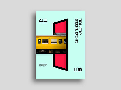 Trainstar Events Flyer affiche creative geometric graphic design minimal poster poster design simple