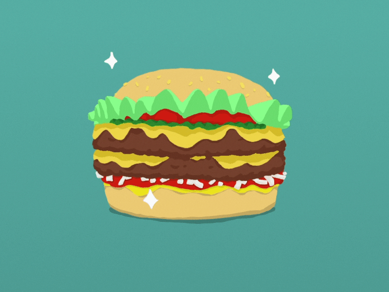 Burger 2d animation burger cel five guys gif ipad pro rough animator
